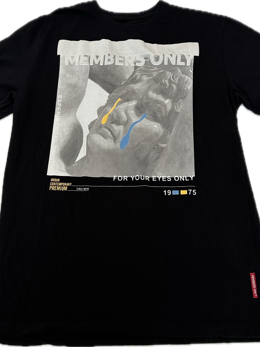 Members Only black cotton t shirt